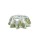 Nappe ronde en toile cirée  tropicale Palmier - Diam. 150 cm - Blanc
