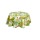 Nappe ronde en toile cirée  tropicale Caraibes - Diam. 135 cm - Vert