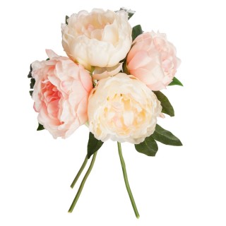 Lot 2x Bouquet de fleurs artificielles - H. 30 cm - Rose