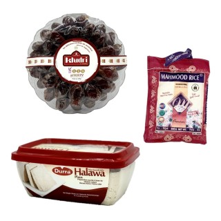 Dattes Khudri, halava nature + 500g riz basmati Mahmood OFFERT
