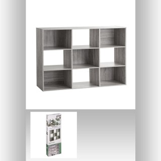 Etagère cube design Mix'n modul - L. 100 x H. 100 cm - Couleur Gris