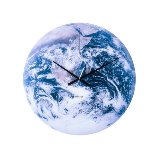Horloge murale en verre Earth - Bleu