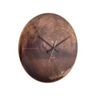 Horloge murale en verre Mars - Marron
