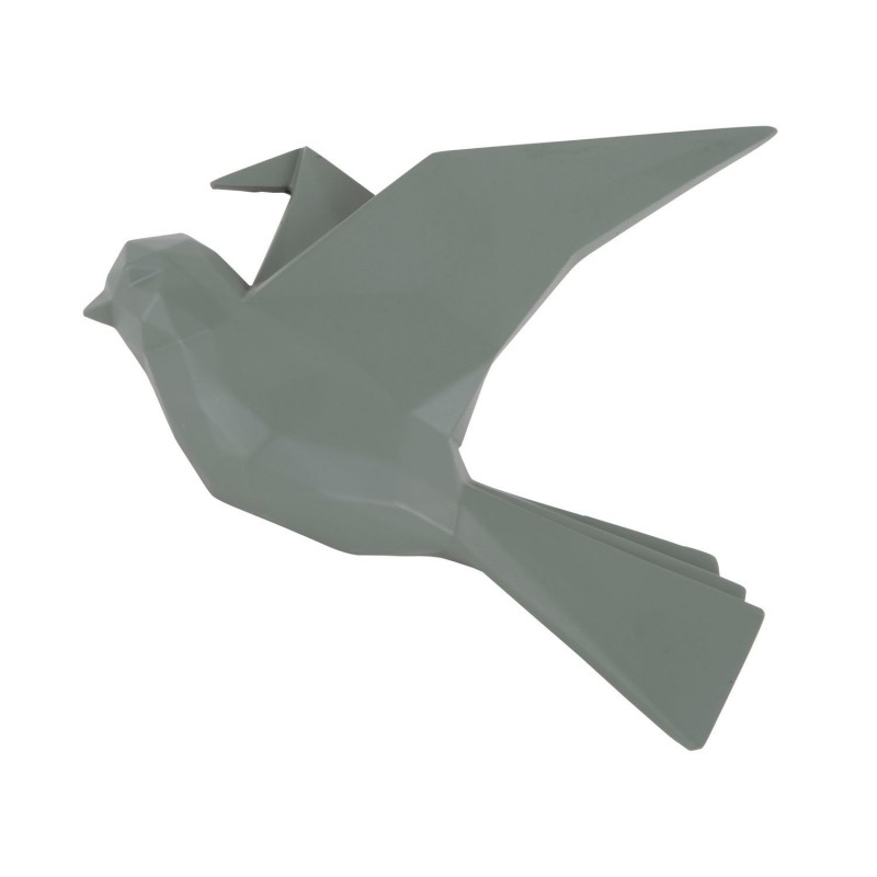Oiseau mural mat Origami - Vert