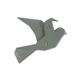 Oiseau mural mat Origami - Vert