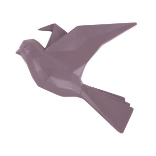 Oiseau mural mat Origami - Violet