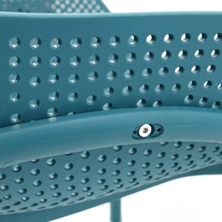Fauteuil pour table de jardin design Malibu - Bleu