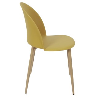 Lot 2 Chaises Scandinave Bergen - Jaune moutarde