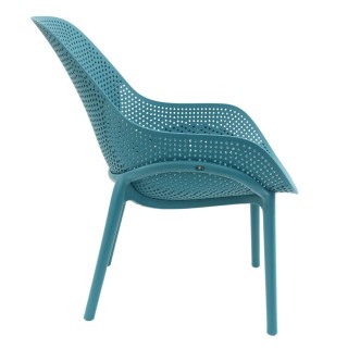 2 Fauteuils pour table de jardin design Malibu - Bleu