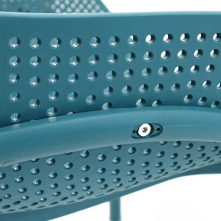 2 Fauteuils pour table de jardin design Malibu - Bleu