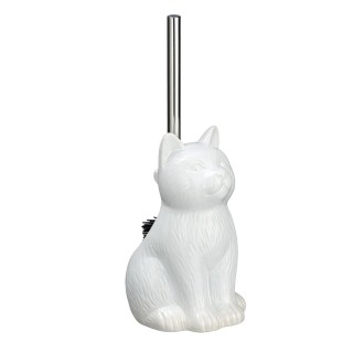 Brosse WC Cat en céramique - Blanc