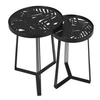 Lot de 2 tables gigognes - Noir