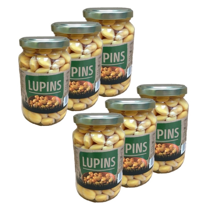 Lot 6x Lupins trempés extra - Pot 370ml