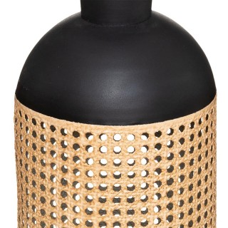 Vase en cannage Arbela - Hauteur 60,50 cm - Noir
