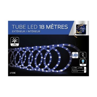 Guirlande tube LED d'extérieur - 18 m. - Bleu
