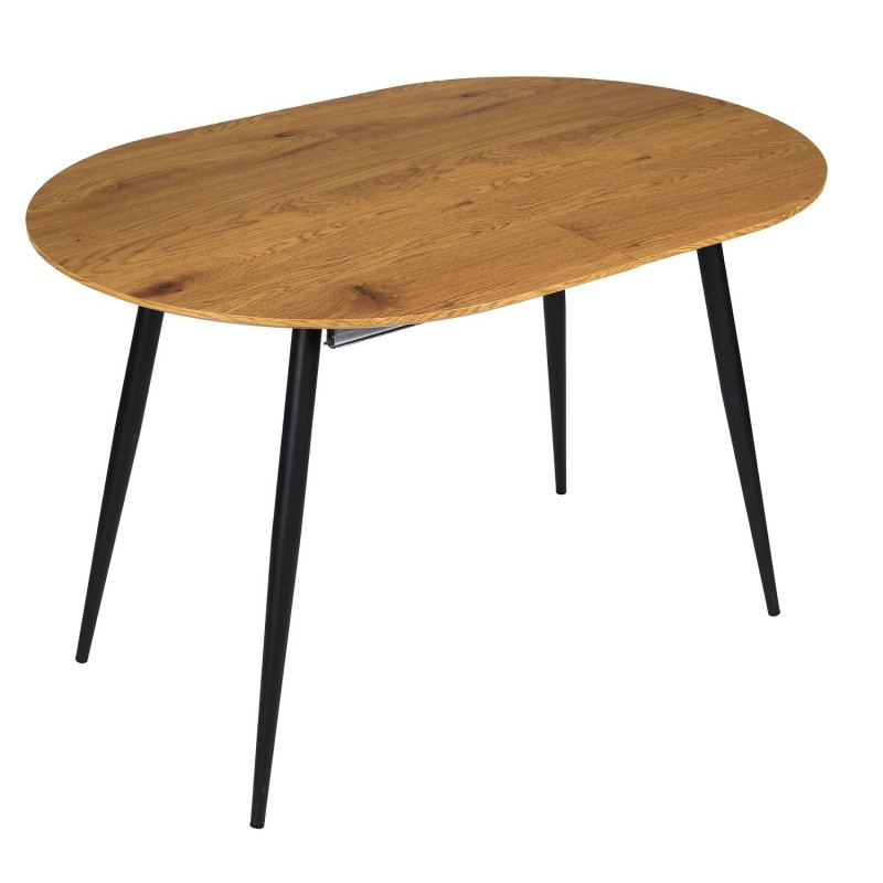 Table extensible ovale pour 4 à 6 personnes en bois - Longueur 120