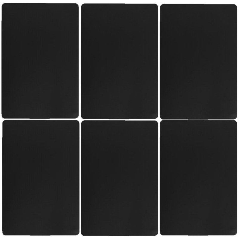 Lot de 6 Sets de table rectangulaire Tenor - 45 x 30 cm - Noir