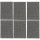 Lot de 6 Sets de table rectangulaire Maoli - 50 x 30 cm - Noir