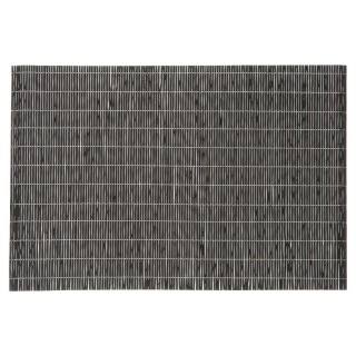 Lot de 6 Sets de table en bambou rectangulaire - 45 x 30 cm - Noir