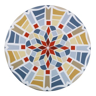 Housse de table élastique Mosaïque - Modèle L - Bleu, Vert et Rouge