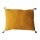 Coussin rectangulaire Panama avec 4 pompons en jute - 70 cm x 50 cm - Jaune moutarde