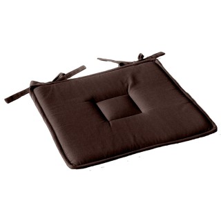 Galette de chaise plate Panama - 40 cm x 40 cm - Marron chocolat fondant