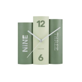 Horloge à poser trompe-l’œil Books - Vert