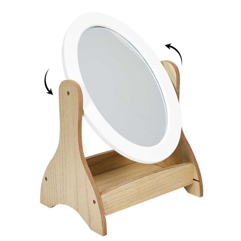 Coiffeuse Enfant Bella Atmosphera – Blanc, Dimensions 60.7x42x89.2 Cm, Avec Miroir Et Tabouret - 4