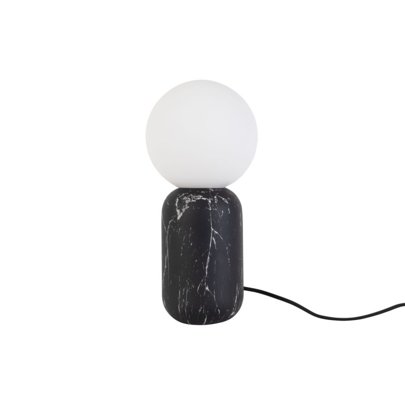 Lampe à poser design boule Gala effet marbré - H. 32 cm - Noir