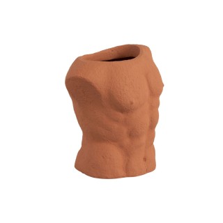 Vase Cache Pot en polyrésine - Modèle Mâle - Terracotta