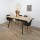 Table extensible en MDF pour 4 à 6 personnes - Marron et Noir
