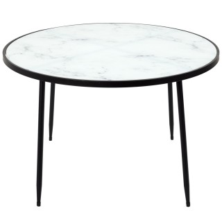 Table basse Felicity effet marbre - Blanc et noir