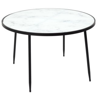 Table basse Felicity effet marbre - Blanc et noir