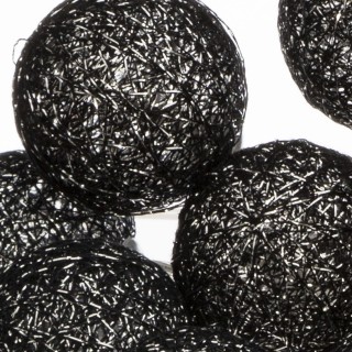 Guirlande LED 16 boules - Noir
