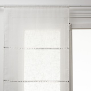 2 Voilages Indi - Longueur 120 cm x Largeur 60 cm - Blanc