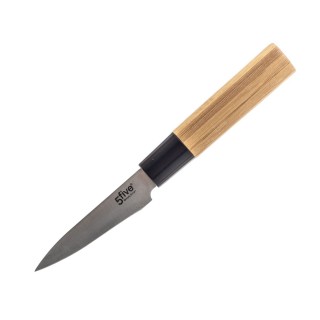 Bloc 5 couteaux en bambou - Marron et noir