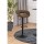 Lot de 2 Tabourets de bar Gracie en tissu et métal - Marron