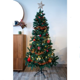 Sapin de Noël Artificiel - 650 Branches épaisses - Modèle Tallinn - H. 180  cm - Vert