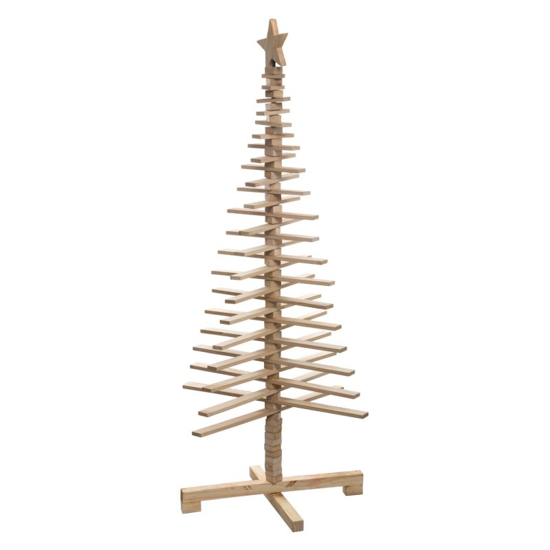 Sapin de Noël en bois articulé - Hauteur 150 cm