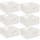 Lot de 6 Boîtes de rangement carrée en MDF - L. 31 x H. 15 cm - Blanc