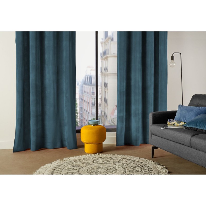 Lot de 2 Rideaux Lilou - 140 x 260 cm - Bleu canard