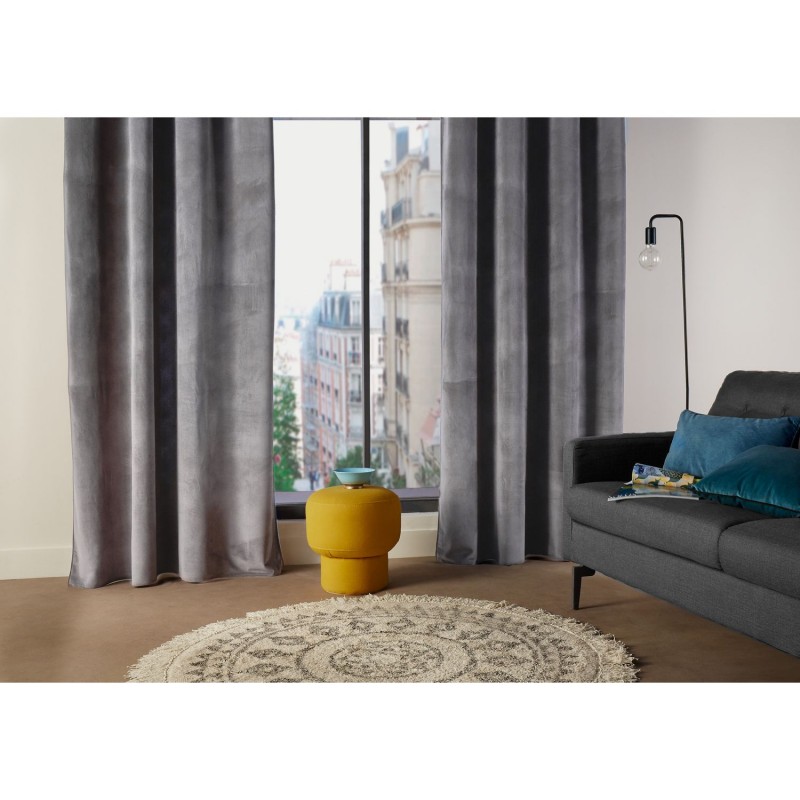 Lot de 2 Rideaux Lilou - 140 x 260 cm - Gris foncé