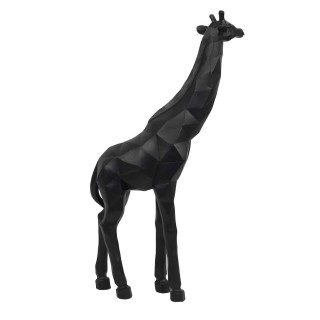 Statue de Girafe Origami en polyrésine - H. 40 cm - Noir