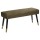 Banc en Polyester effet velours Salomé l.100 x P.35x cm - Vert Kaki