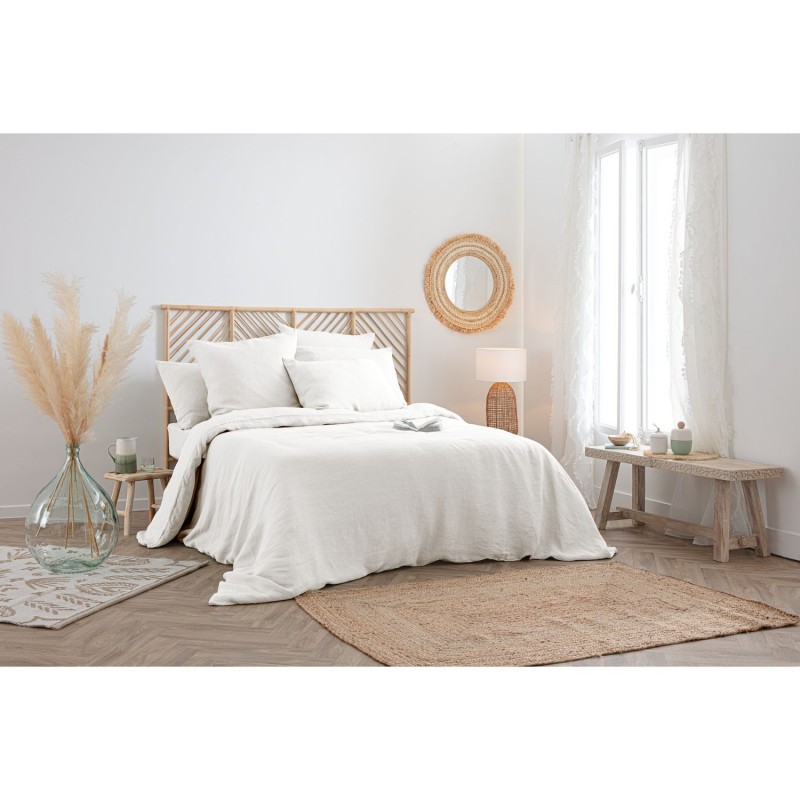 Housse de couette 2 places Morning Sunshine 100% Lin - 240x220 - Blanc