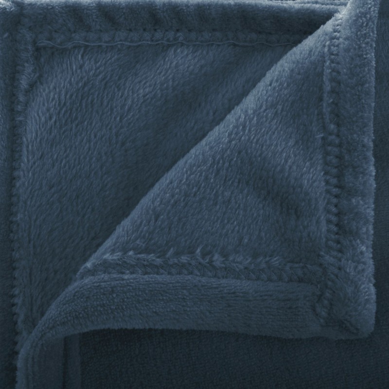 Grand Plaid en flanelle uni - 230x180 - Bleu