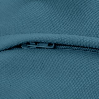 Coussin Lilou déhoussable effet velours en polyester 55x55 cm - Bleu