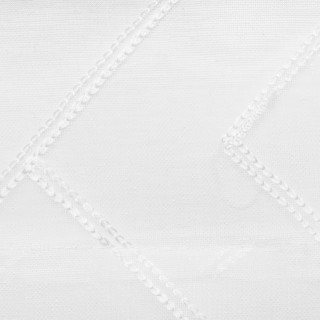 Voilage brodé en losanges Blanc 140x240 cm