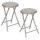 Lot de 2 Tabourets pliants en PVC - Taupe