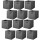 Lot de 12 cubes de rangement pliables en tissus avec poignée - 30x30x30cm - Gris